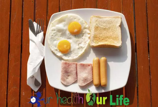 Reduce waist size - eat protein rich breakfast