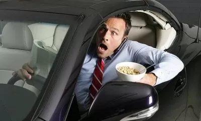 Dining while driving