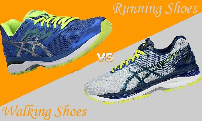 The differences between a running shoe and a walking Shoe