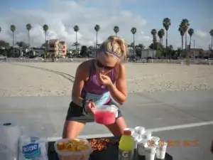 Refueling with my love, candy during my first 50k